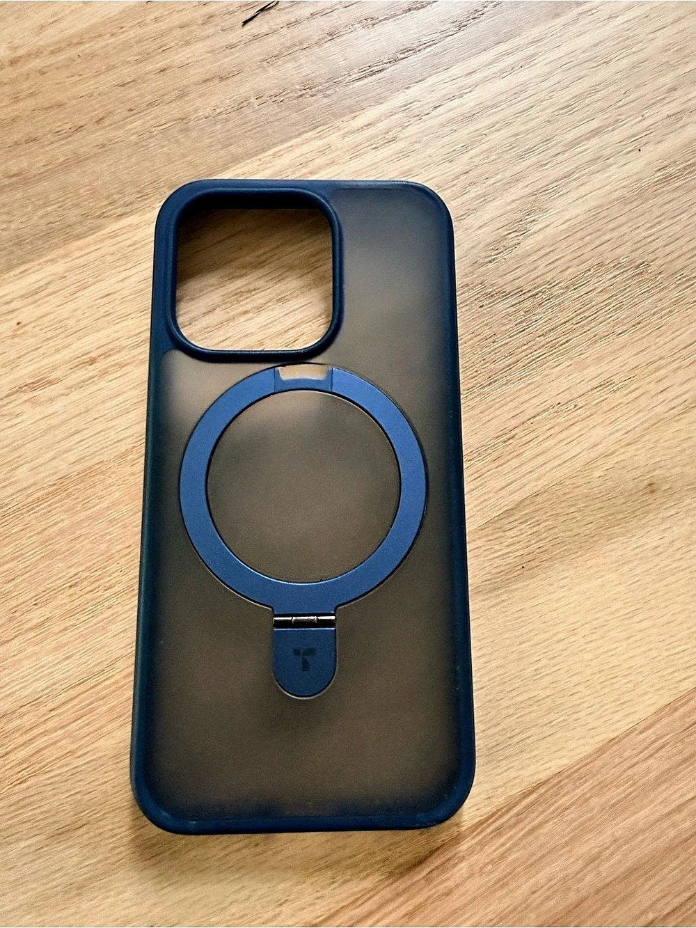 TORRAS Ostand for iPhone 15 Pro Case Magnetic Stand, Navy Blue 6.1"